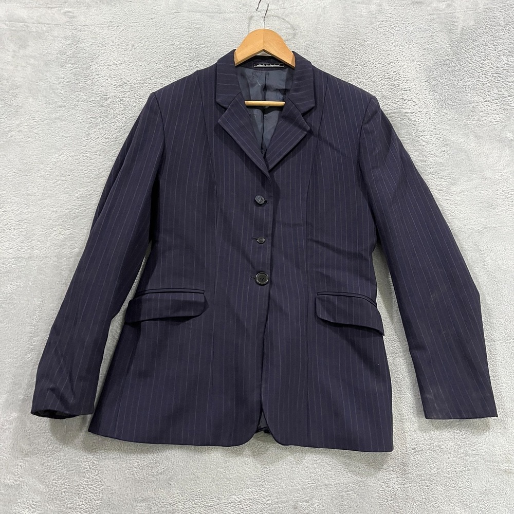 Pytchley Phillips &Piper Riding Jacket‎ Women's Navy Wool Preppy Medium